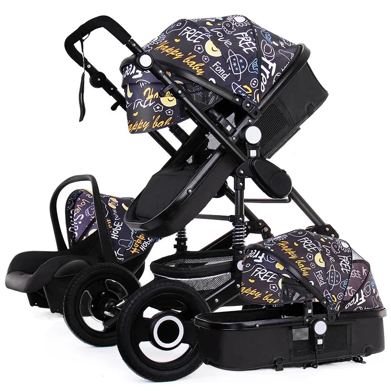 3 in 1 Infant Stroller Set Black (1)