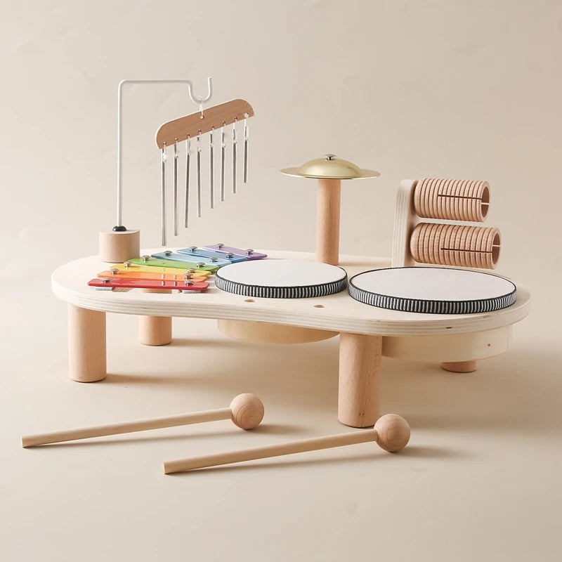 Wooden Xylophone & Aeolian Bells for Music Play