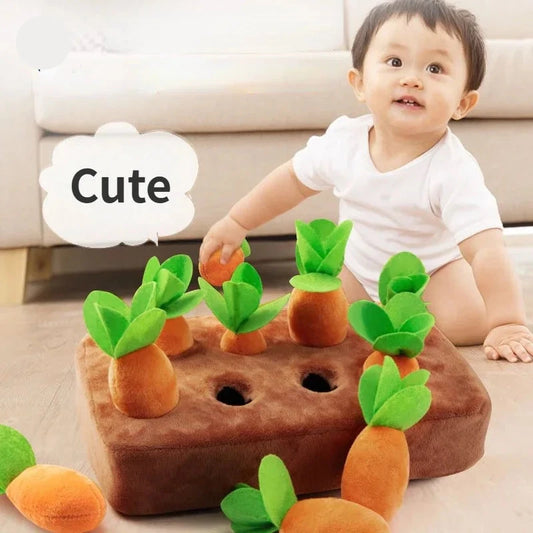 Baby Plush Pull Out Carrot Interaction Toys