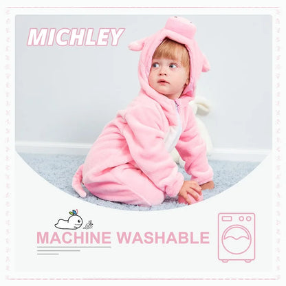 MICHLEY Halloween Gifts Pink Pig Baby Rompers for Girls