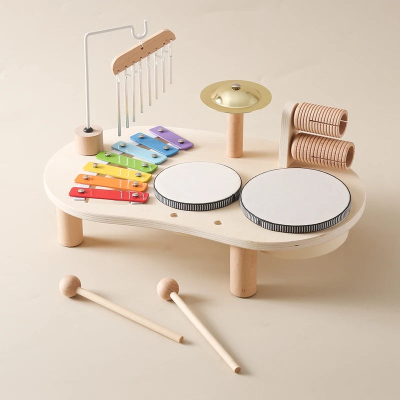 Wooden Xylophone & Aeolian Bells for Music Play