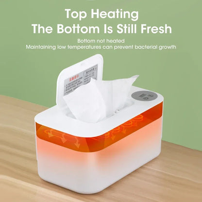 Baby Wipe Warmer Heater with LED Display Wet Towel Dispenser