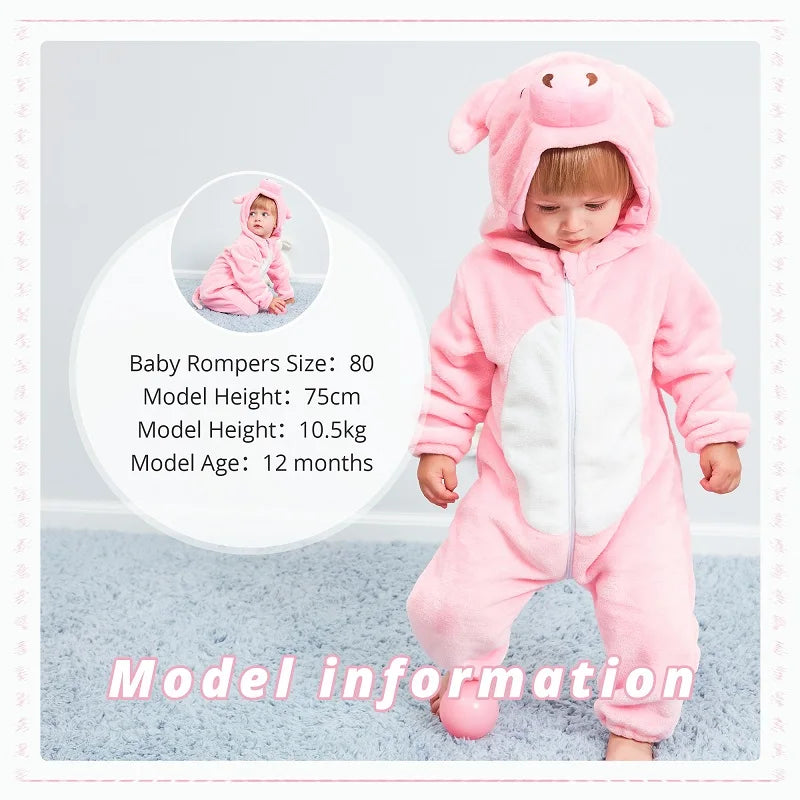 MICHLEY Halloween Gifts Pink Pig Baby Rompers for Girls