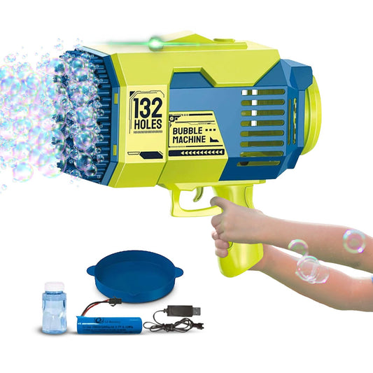 GOMINIMO 132 Holes Bubble Machine Gun for Kids