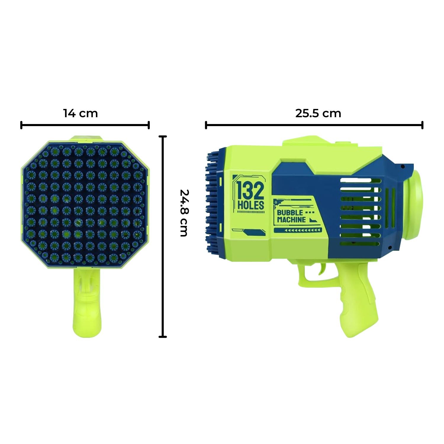 GOMINIMO 132 Holes Bubble Machine Gun for Kids