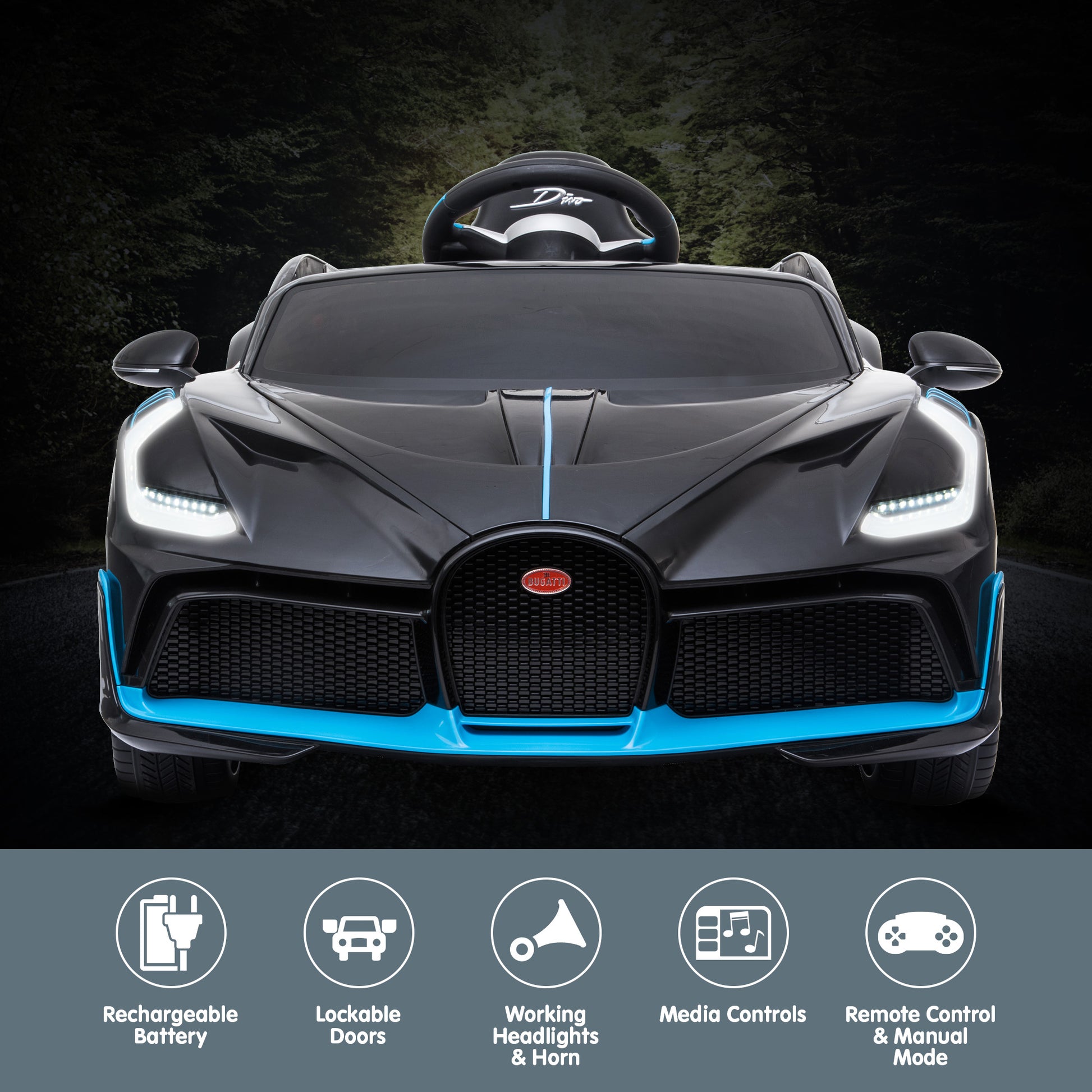 Kahuna Licensed Bugatti Divo Kids Electric Ride-On Car